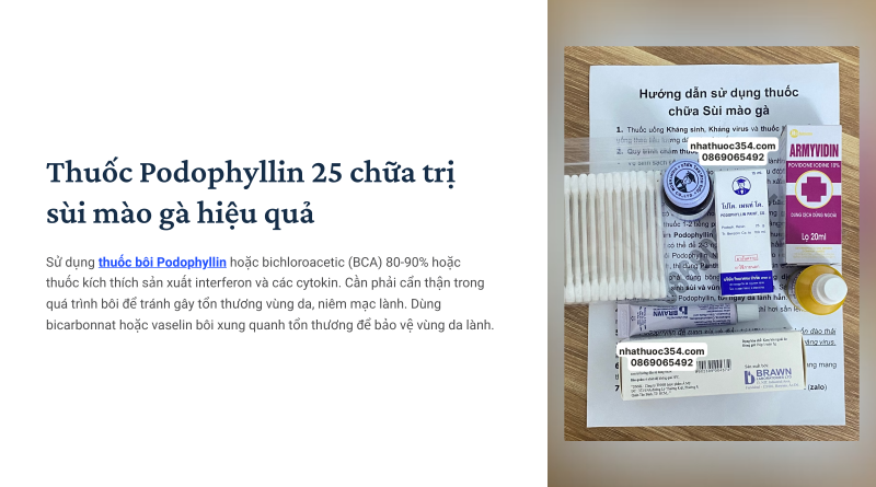 Thuoc Podophyllin 25 chua tri